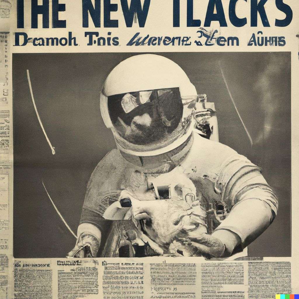 an astronaut, front page of The New York Times, 1940